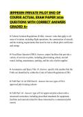 JEPPESEN PRIVATE PILOT END OF COURSE ACTUAL EXAM PAPER 2026 QUESTIONS WITH CORRECT ANSWERS GRADED A&plus;