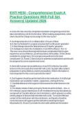 EXIT HESI - Comprehensive Exam A Practice Questions With Full Set Answers&vert; Updated 2026