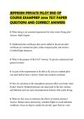 JEPPESEN PRIVATE PILOT END OF COURSE EXAMPREP 2026 TEST PAPER QUESTIONS AND CORRECT ANSWERS