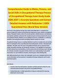 Comprehensive Guide to Motor - OCCUPATIONAL THERAPY EXAM STUDY GUIDE ACCURATE QUESTIONS AND CORRECT DETAILED ANSWERS WITH RATIONALES &vert;&vert; 100&percnt; GUARANTEED PASS <BRAND NEW VERSION>
