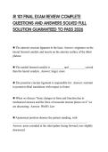 JR 101 FINAL EXAM REVIEW COMPLETE QUESTIONS AND ANSWERS SOLVED FULL SOLUTION GUARANTEED TO PASS 2026