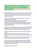 HESI RN 2026 EXIT TEST WITH ALL CORRECT DETAILED ANSWERS&vert; 2026 UPDATE