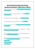 BIO 216&colon; Endocrine System Exam Review  Questions And Answers &vert; 100&percnt; Correct &vert; 2026-27