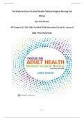 Test Bank for Focus On Adult Health&colon; Medical-Surgical Nursing 2nd Edition By Linda Honan &vert;All Chapters &lpar;1-56&rpar; &vert; Grade A&plus; Assured &vert; ISBN 9781496349286