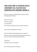 NURS 6512N WEEK 10 ADVANCED HEALTH ASSESSMENT FULL SOLUTION 2026 QUESTIONS WITH ANSWERS GRADED A&plus;
