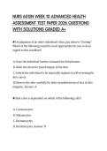 NURS 6512N WEEK 10 ADVANCED HEALTH ASSESSMENT TEST PAPER 2026 QUESTIONS WITH SOLUTIONS GRADED A&plus;