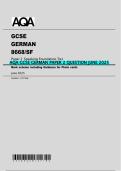 AQA GCSE GERMAN PAPER 2 QUESTION JUNE 2025