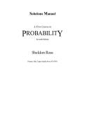 A First Course in Probability &ndash; Seventh Edition by Sheldon Ross &vert; Complete Solutions Manual Chapters 1&ndash;10