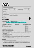 AQA GCSE GERMAN PAPER 4 QUESTION MAY 2025