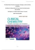 Test Bank for Clinical Chemistry&colon; Principles&comma; Techniques&comma; And Correlations 9th Edition By Michael L&period; Bishop&comma; Edward P&period; Fody&comma; Carleen Van Siclen & James March Mistler &vert;All Chapters &lpar;1-31&rpar; &vert;Grade A&plus; Assured &vert;ISBN 9781284238860