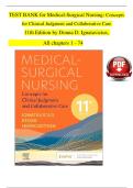 TEST BANK FOR Medical-Surgical Nursing&colon; Concepts for Clinical Judgment and Collaborative Care 11th edition by Donna D&period; Ignatavicius ISBN&colon; 978-0323878265 COMPLETE GUIDE WITH RATIONALES 100&percnt; VERIFIED A&plus; GRADE ASSURED&excl;&excl;&excl;&excl;NEW LATEST UPDATE&excl;&excl;&excl;&excl;&excl;&excl;
