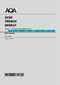 AQA GCSE FRENCH PAPER 1 QUESTIONS JUNE 2025
