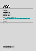 AQA GCSE FRENCH PAPER 3 QUESTIONS JUNE 2025