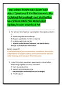 Texas School Psychologist Exam With Actual Questions & Verified Answers&comma; Plus Explained Rationales&sol;Expert Verified For Guaranteed 100&percnt; Pass 2026&sol;Latest Update&sol;Instant Download Pdf