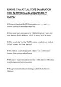 KANSAS CNA ACTUAL STATE EXAMINATION 2026 QUESTIONS AND ANSWERS FULLY SOLVED