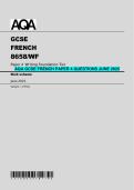 AQA GCSE FRENCH PAPER 4 QUESTIONS JUNE 2025