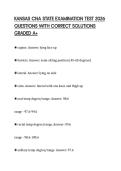 KANSAS CNA STATE EXAMINATION TEST 2026 QUESTIONS WITH CORRECT SOLUTIONS GRADED A&plus;