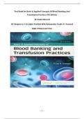 Test Bank for Basic & Applied Concepts Of Blood Banking And Transfusion Practices 5th Edition  By Paula Howard &vert;All Chapters &lpar;1-16&rpar; &vert; Grade A&plus; Assured&vert; ISBN 9780323697392