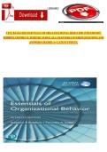 TEST BANK FOR ESSENTIALS OF ORGANIZATIONAL BEHAVIOR 15TH EDITION ROBBINS STEPHEN & TIMOTHY JUDGE ALL CHAPTERS COVERED QUESTIONS AND ANSWERS GRADED A&plus; LATEST UPDATE&period;