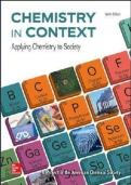 Test Bank - Chemistry in Context Applying Chemistry to Society 9Th Edition