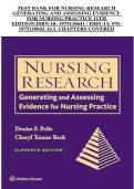 Nursing Research&colon; Generating and Assessing Evidence for Nursing Practice 11th Edition &ndash; Test Bank with Practice Questions and Answers