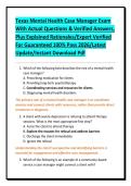 Texas Mental Health Case Manager Exam With Actual Questions & Verified Answers&comma; Plus Explained Rationales&sol;Expert Verified For Guaranteed 100&percnt; Pass 2026&sol;Latest Update&sol;Instant Download Pdf