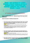 EXAM 2&colon; NUR 242&sol;NUR 242 &lpar;LATEST 2026&sol;2027 UPDATE&rpar; MEDICAL-SURGICAL NURSING EXAM &vert; QUESTIONS AND VERIFIED ANSWERS&vert; 100&percnt; CORRECT&vert; GRADE A- GALEN