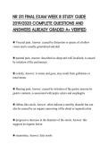 NR 511 FINAL EXAM WEEK 8 STUDY GUIDE 2019&sol;2020 COMPLETE QUESTIONS AND ANSWERS ALREADY GRADED A&plus; VERIFIED