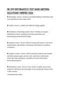 NR 599 INFORMATICS TEST BANK MIDTERM SOLUTIONS VERIFIED 2026