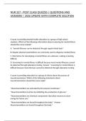 NUR 327 - POST CLASS QUIZZES &vert; QUESTIONS AND ANSWERS &vert; 2026 UPDATE WITH COMPLETE SOLUTION