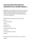 NR 222 EXAM VIEW AHEAD PAPER 2026 QUESTIONS WITH FULL ANSWERS GRADED A&plus;