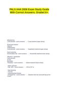 PALS AHA 2026 Exam Study Guide With Correct Answers&period; Graded A&plus;&period;&period;docx