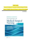 Complete Test Bank for Brunner & Suddarth&rsquo;s Textbook of Medical-Surgical Nursing by  Janice L&period; Hinkle&comma; Kerry H&period; Cheever & Kristen Overbaugh &ndash; All Chapters&vert;&vert;VARIFIED PASS