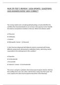 NUR 370 TEST 5 REVIEW &vert; 2026 UPDATE &vert; QUESTIONS AND ANSWERS RATED 100&percnt; CORRECT