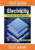 Test Bank for Electricity&comma; Principles and Applications 9th Edition by Richard J&period; Fowler and Mitchel E&period; Schultz PDF
