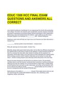 EDUC 1300 HCC FINAL EXAM QUESTIONS AND ANSWERS ALL CORRECT 