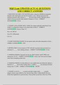MQF Exam UPDATED ACTUAL QUESTIONS  AND CORRECT ANSWERS
