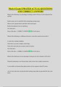 Mech 4 Exam UPDATED ACTUAL QUESTIONS  AND CORRECT ANSWERS