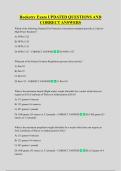 Rocketry Exam UPDATED QUESTIONS AND  CORRECT ANSWERS