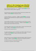 AHLTA-T&sol; MC4 Training Exam UPDATED  QUESTIONS AND CORRECT ANSWERS