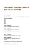 UPTP EXAM 4 2026 QUESTIONS WITH 100&percnt; PASSED ANSWERS&excl;&excl;