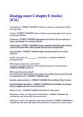 Zoology exam 2 chapter 9 &lpar;roelke&rpar; &lpar;UTA&rpar;  Questions and Answers Best rated A&plus; Guaranteed Success Latest Update