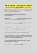 MGMT 320 Final Exam UPDATED ACTUAL  QUESTIONS AND CORRECT ANSWERS