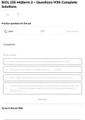 BIOL 235 Midterm 2 &ndash; Questions With Complete Solutions