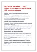 UGA Psych 3980 Exam 1 Latest Update Actual Questions and Answers with complete solutions