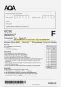AQA GCSE BIOLOGY Foundation Tier&Tab;Paper 2F QP JUNE 2025