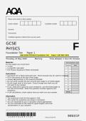 AQA GCSE PHYSICS Foundation Tier&Tab;Paper 1 QP MAY 2025