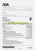 AQA GCSE CHEMISTRY Foundation Tier Paper 2 QP JUNE 2025
