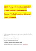 AORN Periop 101 Final Exam2026&sol;2027  &vert; Latest Update &vert; Comprehensive  Review &vert; Verified Questions & Answers  &vert; Pass Guarantee 