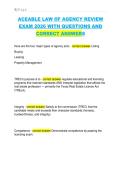 ACEABLE LAW OF AGENCY REVIEW  EXAM 2026 WITH QUESTIONS AND  CORRECT ANSWERS